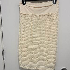 Ella Moss strapless, ivory cover-up.